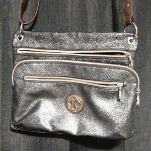 Relic silver/brown cross body purse